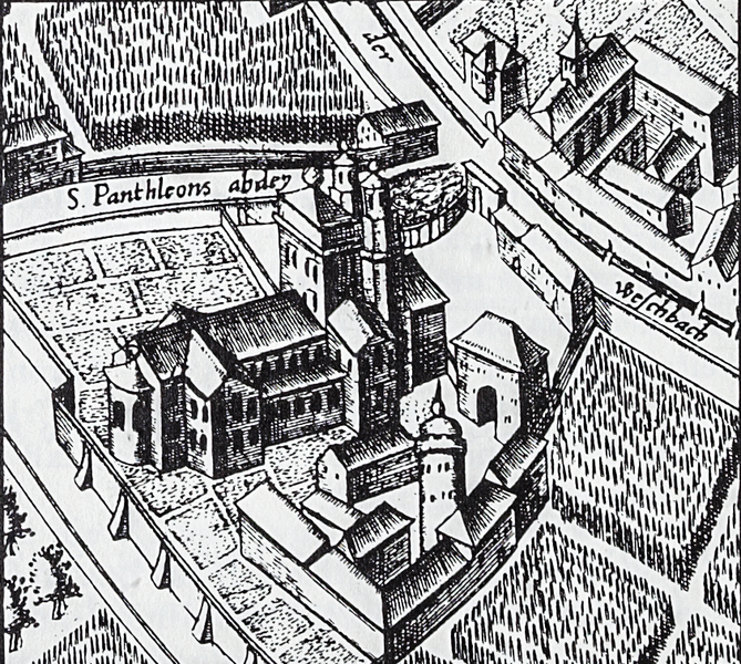 Datei:Mercator-Pantaleon und Kloster am Weidenbach (1571).png