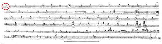 Kunibertsturm, Position des Kunibertsturms innerhalb der mittelalterlichen Stadtmauer, H.J. Wiethase 1882