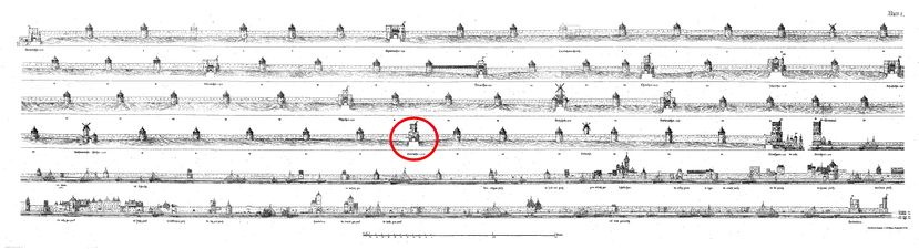 Severinstor, Position des Severinstors innerhalb der mittelalterlichen Stadtmauer, H.J. Wiethase 1882