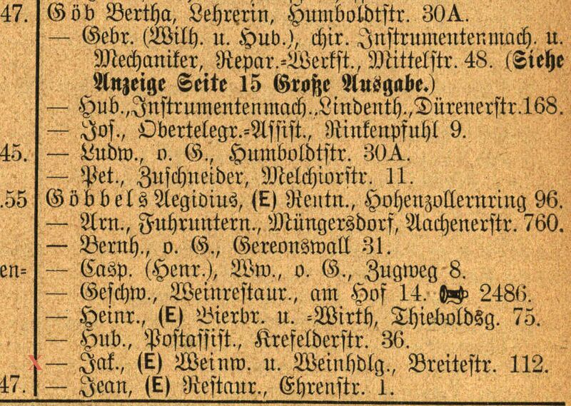 Datei:Adressbuch Köln 1899 Weinesel Göbbels.jpg