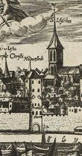 Frankenturm, Michel L. Birboum 1619 (Ausschnitt aus einem Panoramabild)