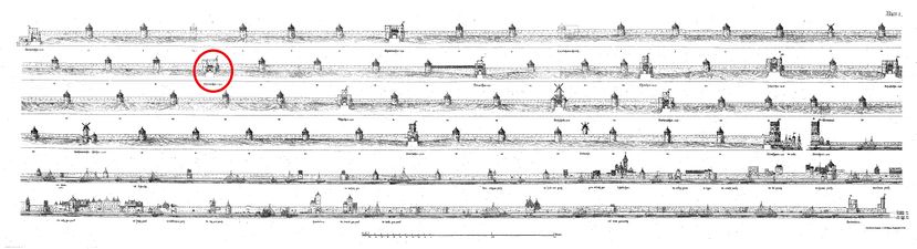 Gereonstor, Position des Gereonstors innerhalb der mittelalterlichen Stadtmauer, H.J. Wiethase 1882